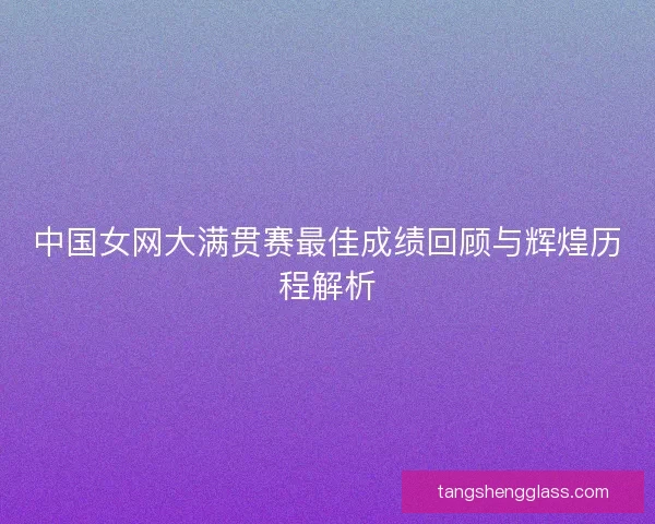 中国女网大满贯赛最佳成绩回顾与辉煌历程解析
