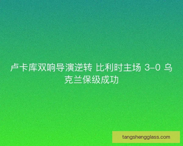 卢卡库双响导演逆转 比利时主场 3-0 乌克兰保级成功