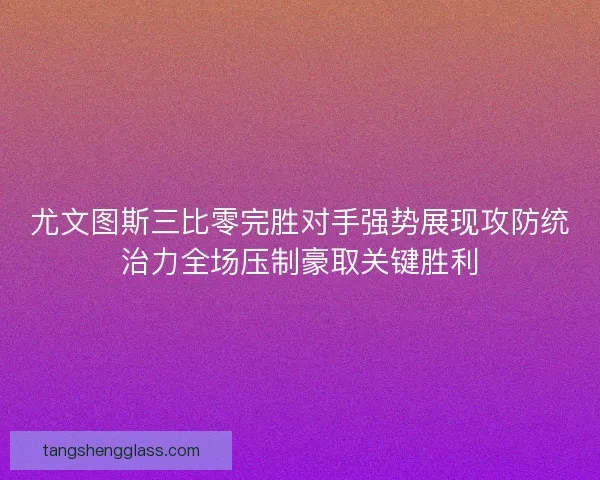 尤文图斯三比零完胜对手强势展现攻防统治力全场压制豪取关键胜利 尤文图斯三比零完胜对手强势展现攻防统治力全场压制豪取关键胜利