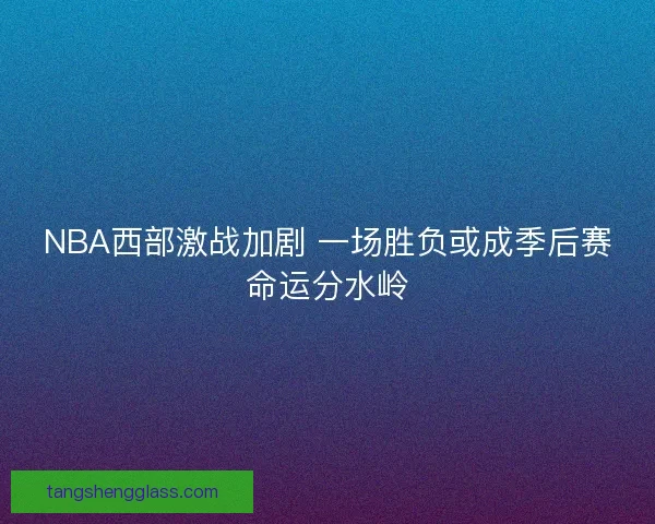 NBA西部激战加剧 一场胜负或成季后赛命运分水岭 NBA西部激战加剧 一场胜负或成季后赛命运分水岭